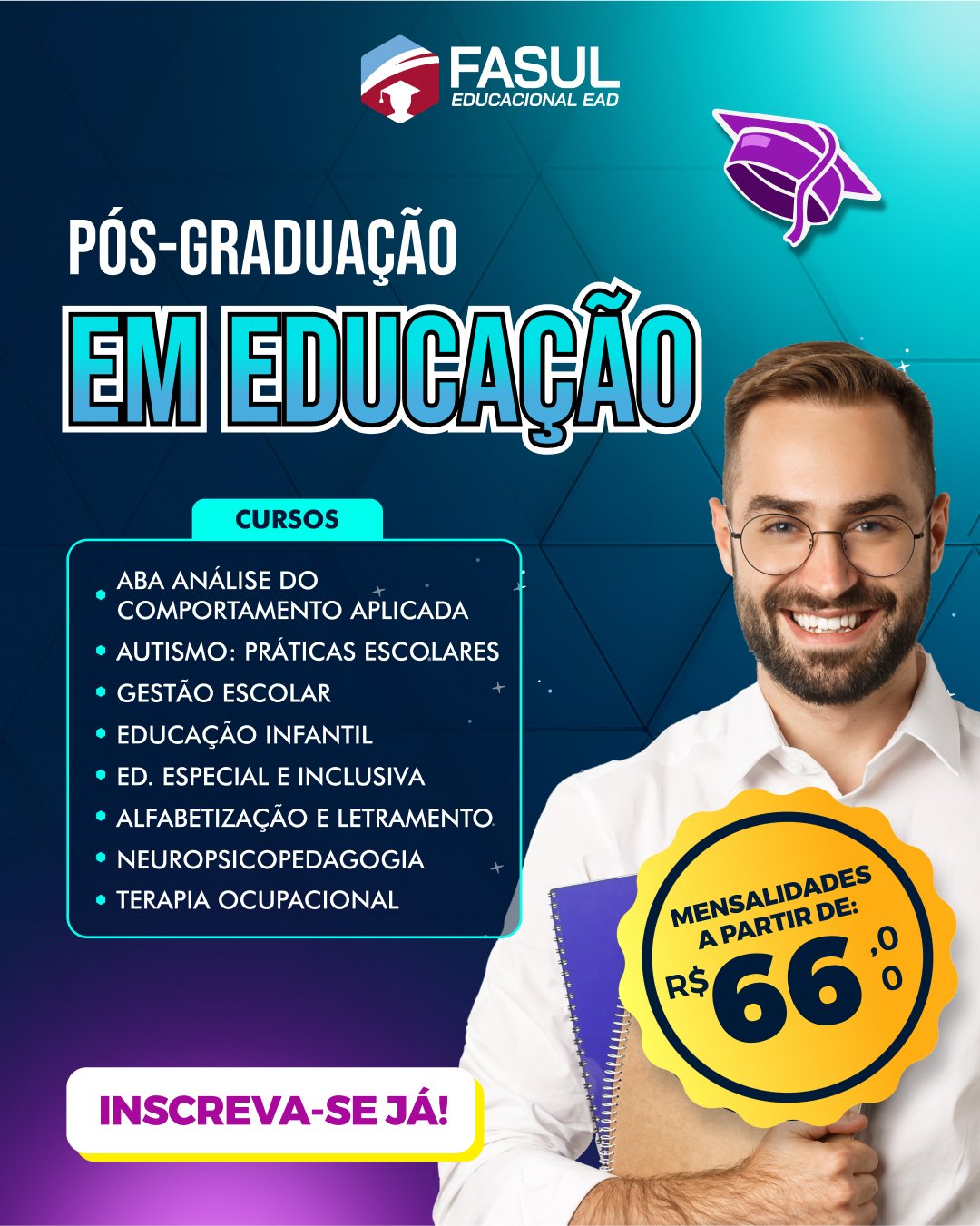 Pós graduação em educação mais rápida do Brasil