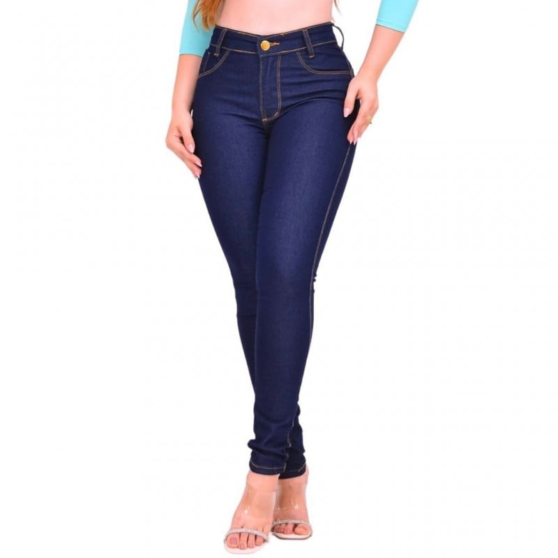 Calça Feminina Jeans Skinny...