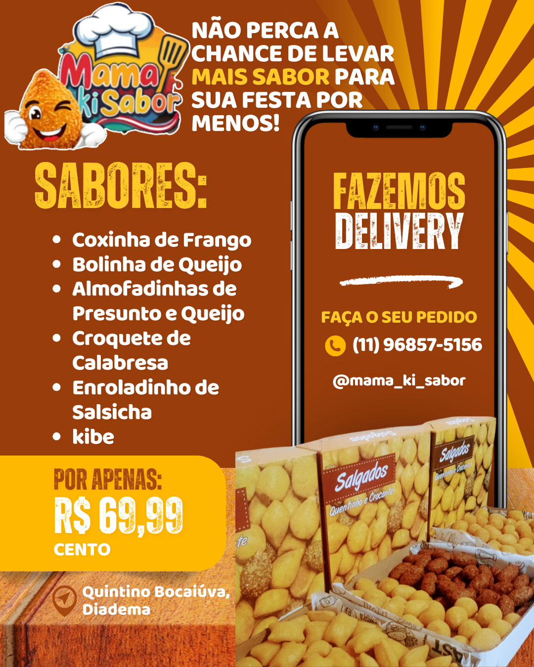 Salgados para Festa