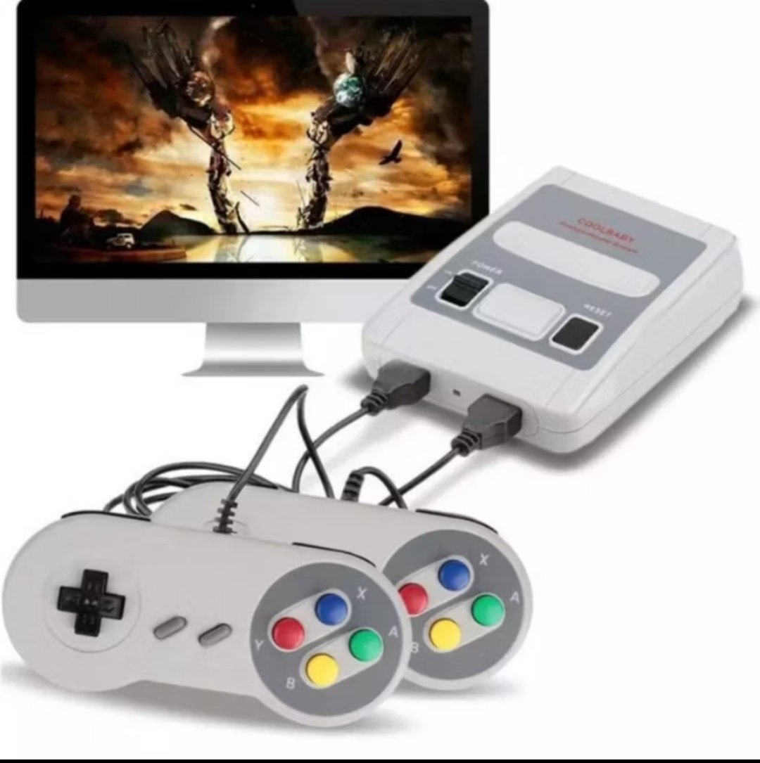 Video Game Classic Super Nintendo Mini SNES Com 2 Controles 8 Bits 620 Jogos Original Envi