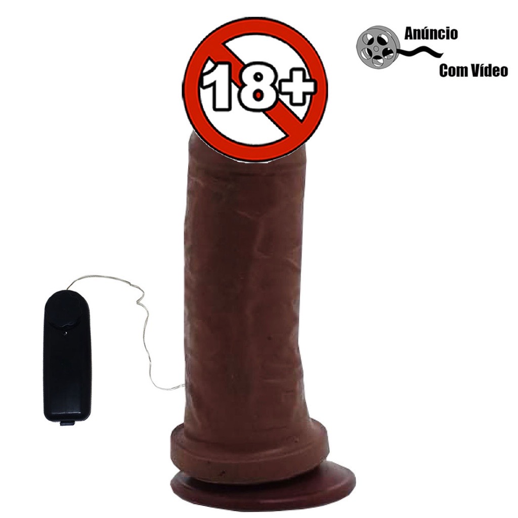 Vibrador com Veias Salientes Pinto Pele Clara 17cm x 5,0cm Com Ventosa E Vibrador Sexs