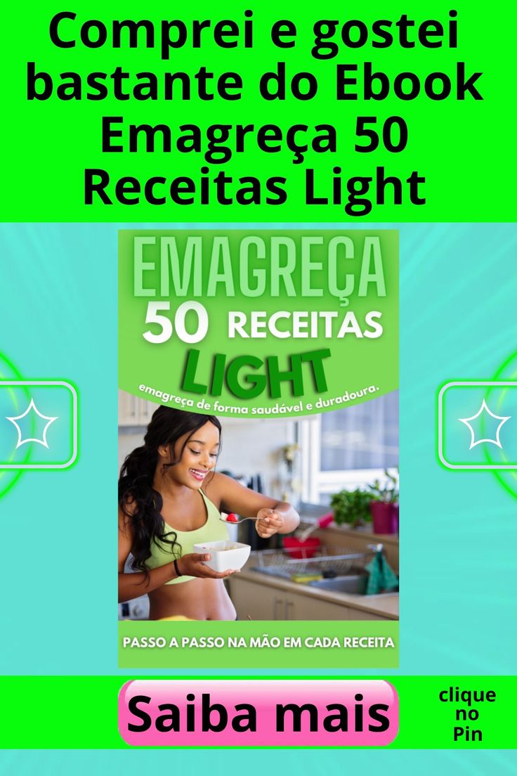 Ebook com 50 receitas de emagrecimento