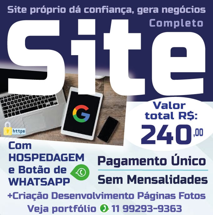 Site completo web design personalizado com hospedagem e whatsapp sem mensalidades