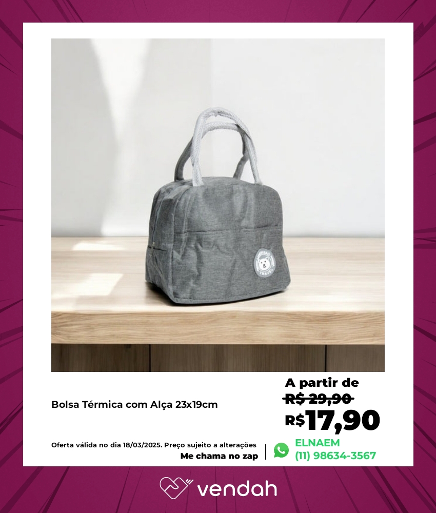 Bolsa Térmica com Alça 23x19cm